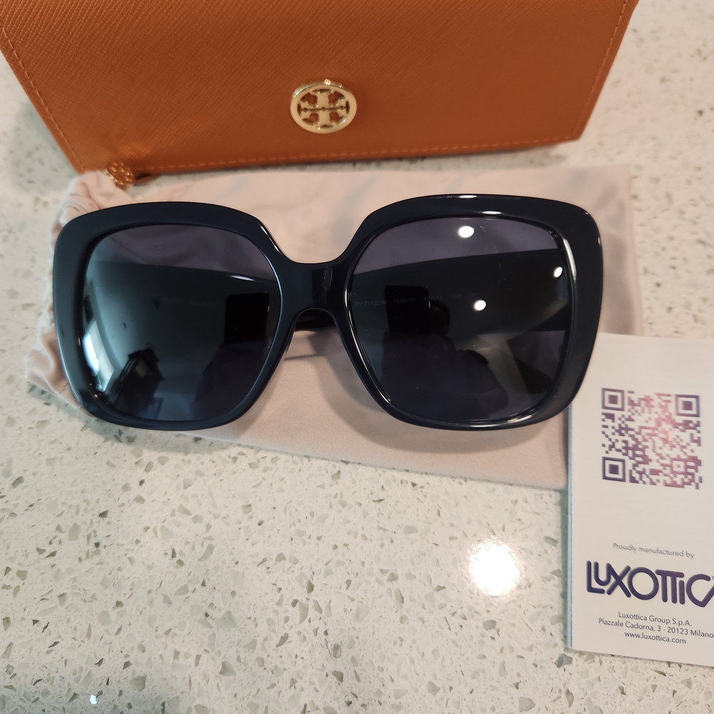 Tory Burch Black Oversized Square Sunglasses
